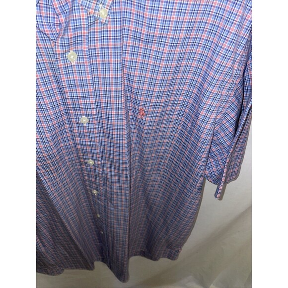 Polo Ralph Lauren Men’s Dress Shirt Size Large Blue Pink Striped Business Formal - Picture 7 of 12